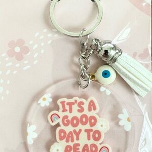 Inspirational Pink Keychain with Tassel